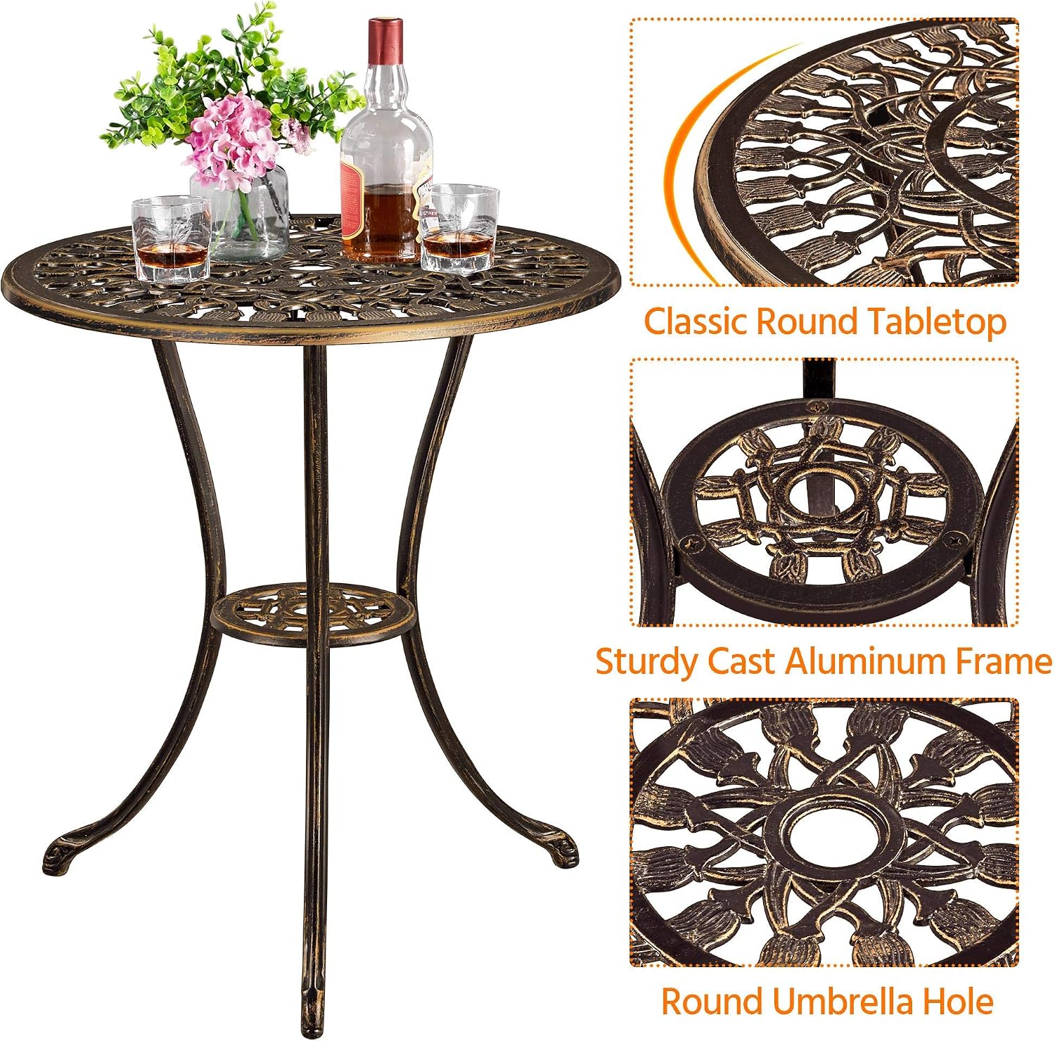LOENZ 3 Piece Patio Bistro Set — image 5
