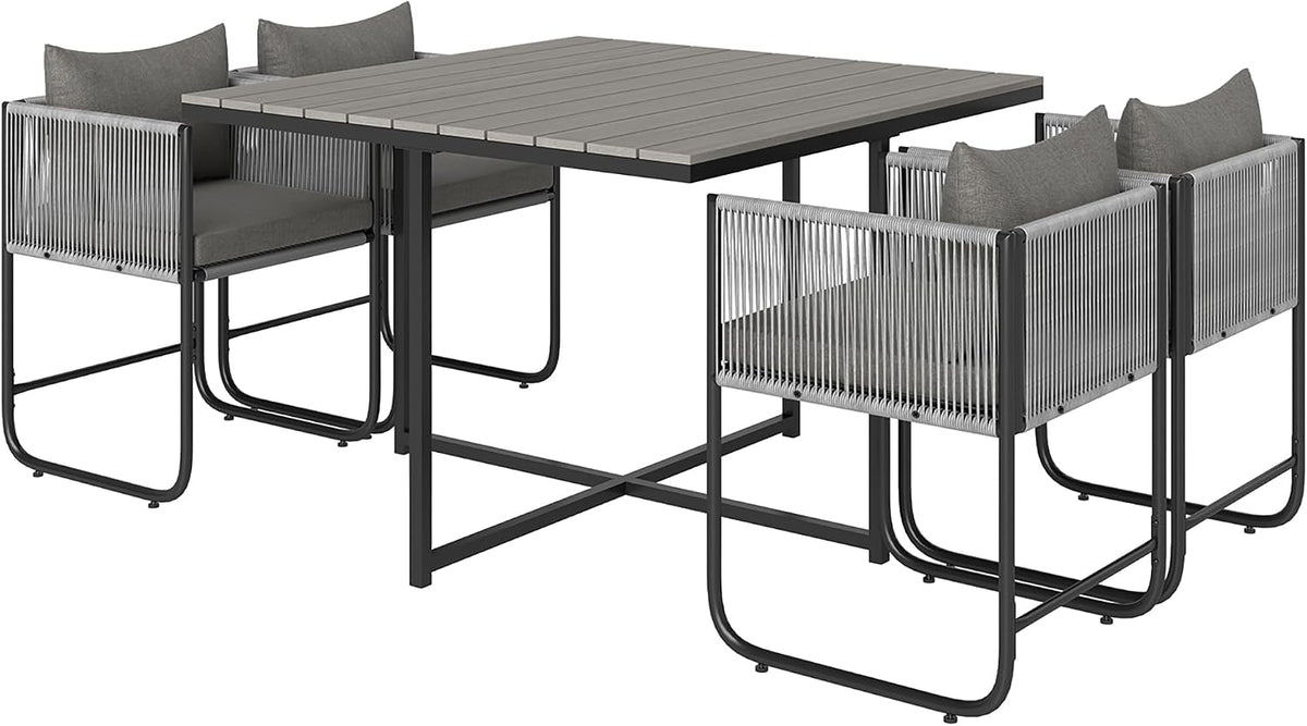 LOENZ 4 Seater Rattan Cube Garden Furniture Set — image 1
