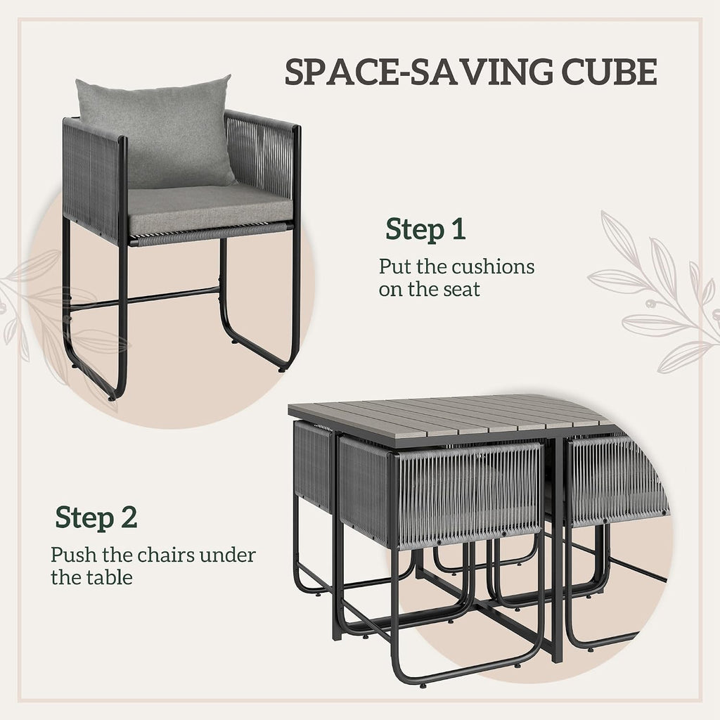LOENZ 4 Seater Rattan Cube Garden Furniture Set — image 6