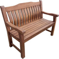 LOENZ 2 Seat Wooden Garden Bench - 120cm Outdoor Patio Seating — image 1