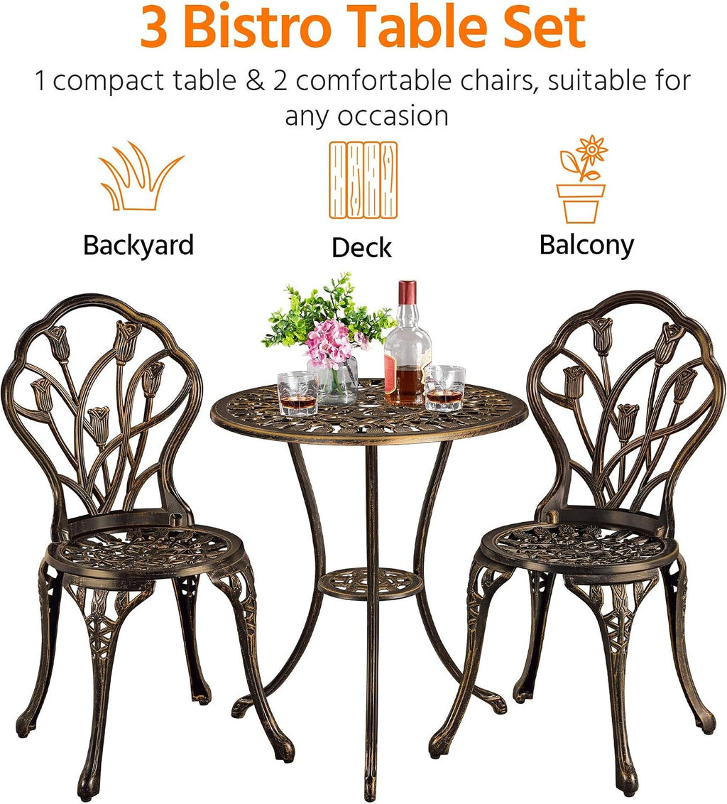 LOENZ 3 Piece Patio Bistro Set — image 6