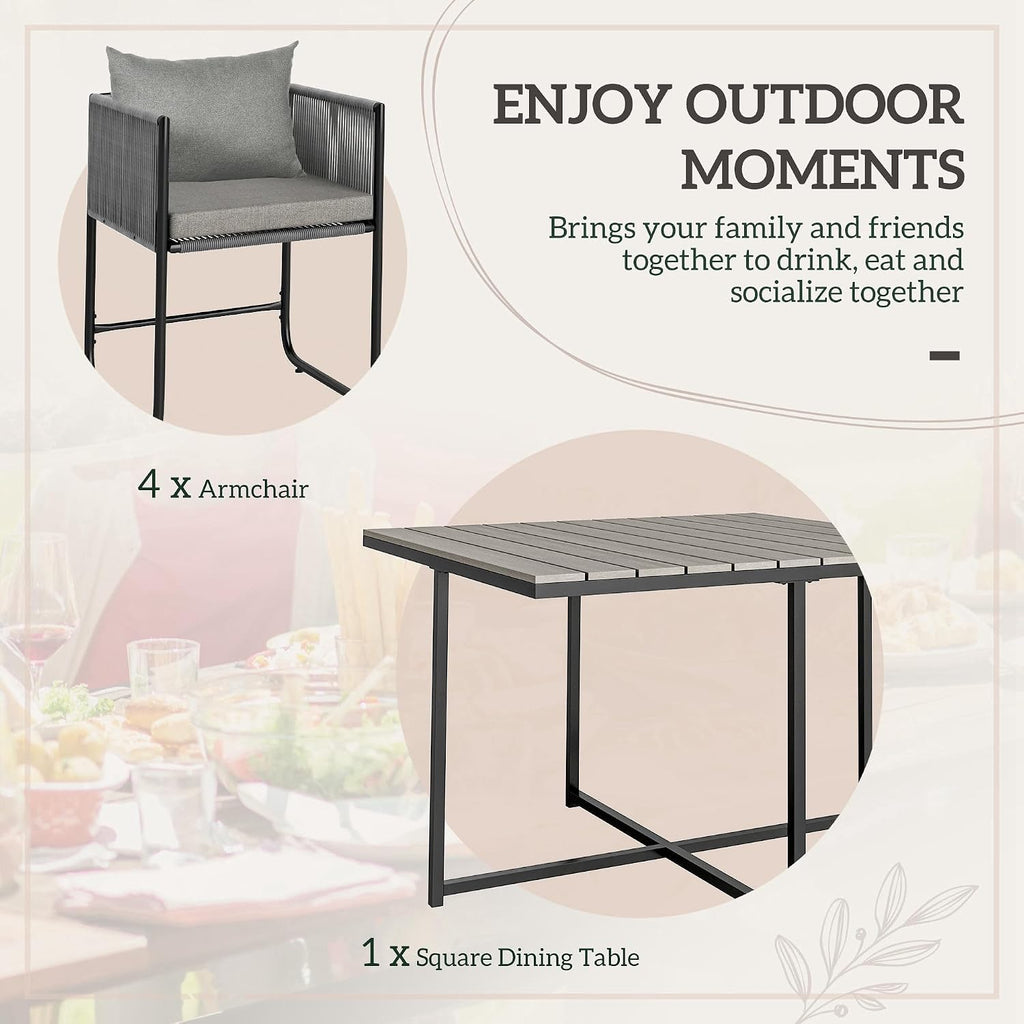 LOENZ 4 Seater Rattan Cube Garden Furniture Set — image 3